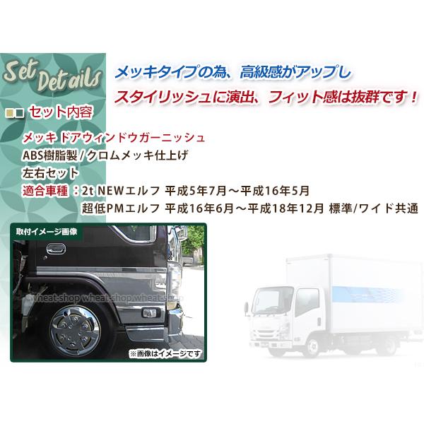 大好評売り いすゞ ISUZU いすず NEW エルフ 超低PMエルフ 07エルフ メッキ ドア ガーニッシュ パネル カバー 外装 トラック パーツ デコトラ カスタム