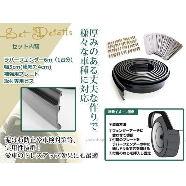 ラバー オーバー フェンダーモール 5cm SUV 6m ランクル ジムニー