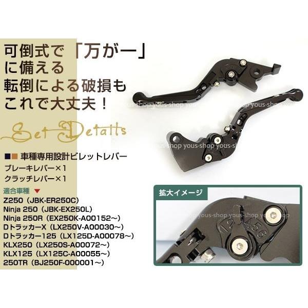 Ninja250 EX250K DトラッカーX Dトラッカー125 レバー ブラック