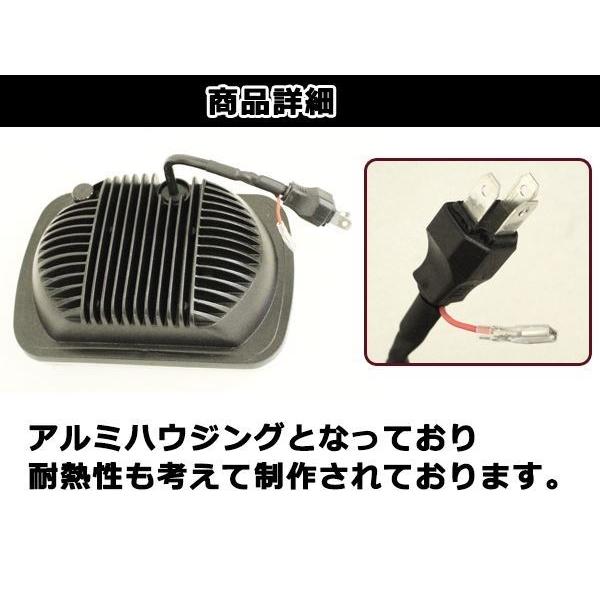 汎用 角型 角目 左右セット LED ヘッドライト ブラック ダットサン