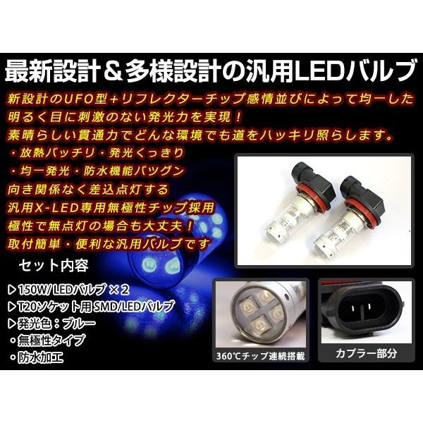 30系プリウス G'S LEDバルブ H16 150W CREE 青 ブルー 30000K ライト