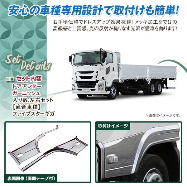 ファイブスターギガ H27.11〜 メッキ ドア アンダーガーニッシュ
