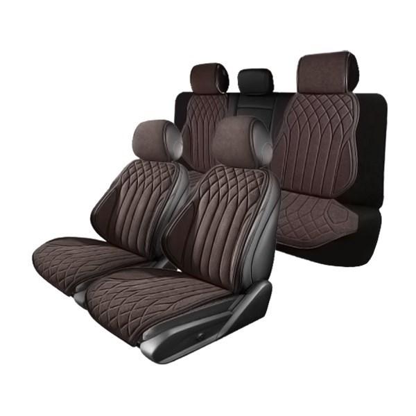 日産 ローレル C33 汎用 シートカバー スエード ブラウン 運転席 助手 