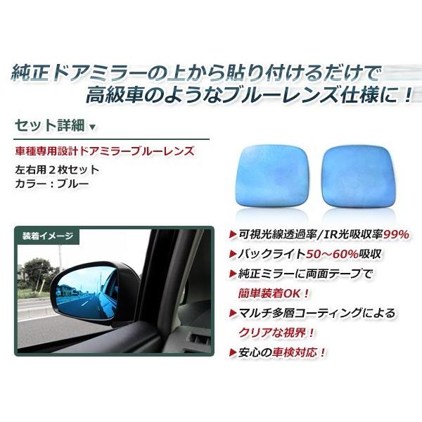 眩しさカット 広角◎ブルーレンズ サイドドアミラー スズキ エブリイ 