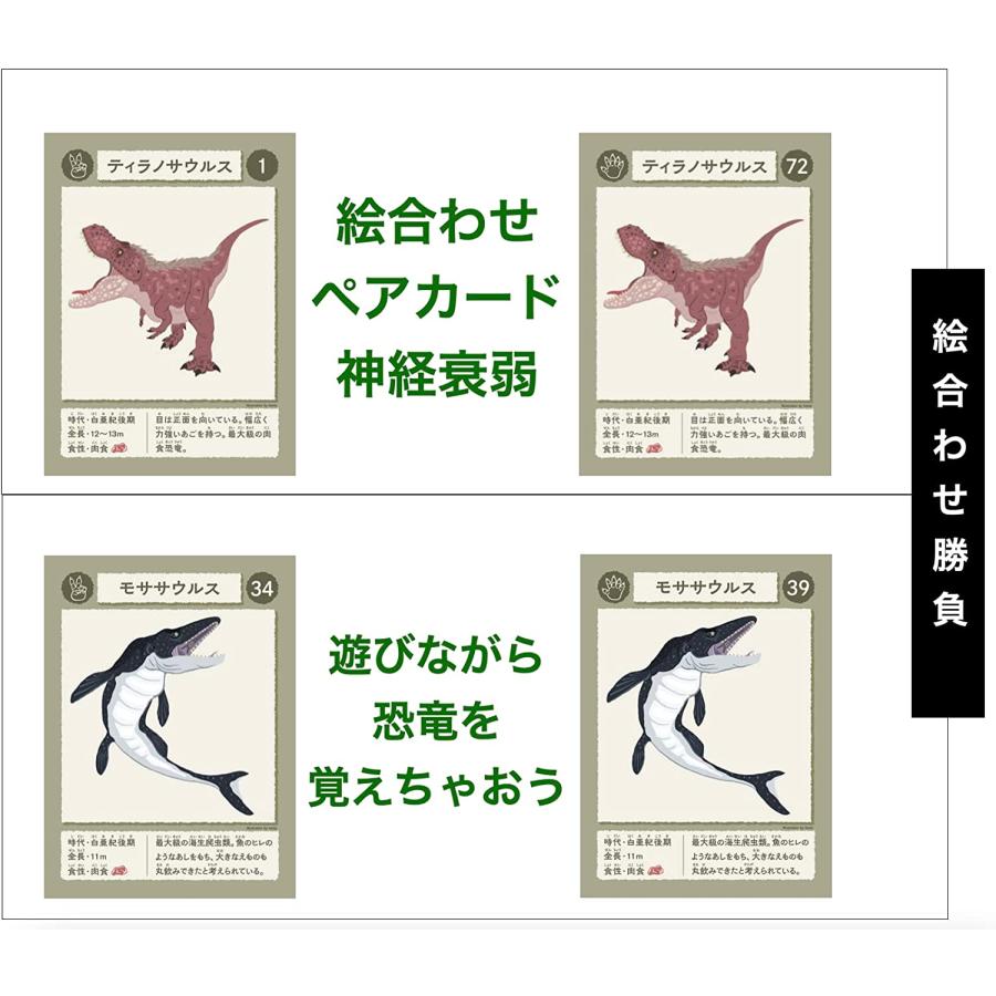 子供 カードゲーム (恐竜ペアカード・神経衰弱)｜shop-yukia｜03