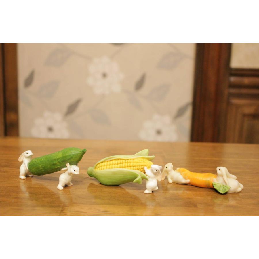 ラビット 3点セット きゅうり とうもろこし にんじん奪い合い 白ウサギ 超ミニサイズ 置物 可愛い うさぎ雑貨 C Ob A Ra8 雑貨ショップ由 遊 通販 Yahoo ショッピング