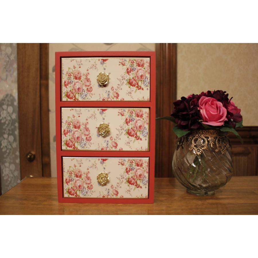 薔薇のミニチェスト 薔薇のミニチェスト