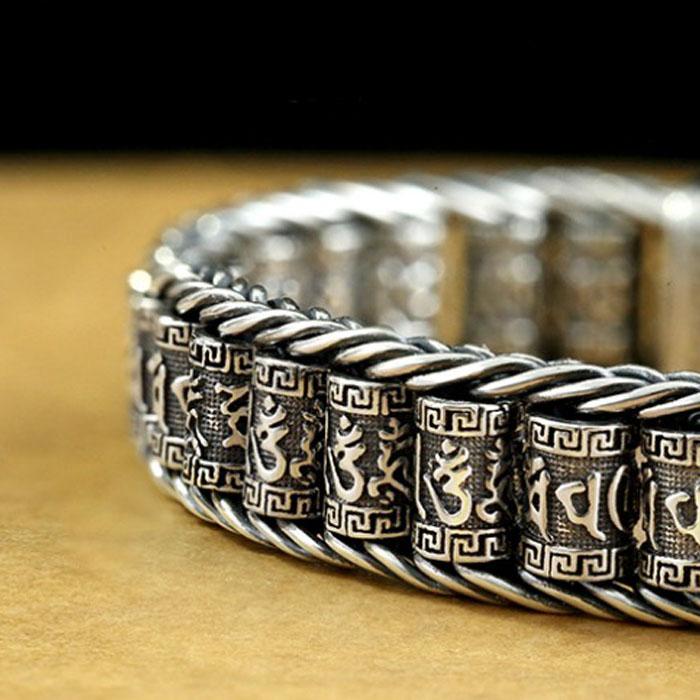 シルバーアクセサリー SILVER925 ローラー 中華回紋 六字真言 厄除け