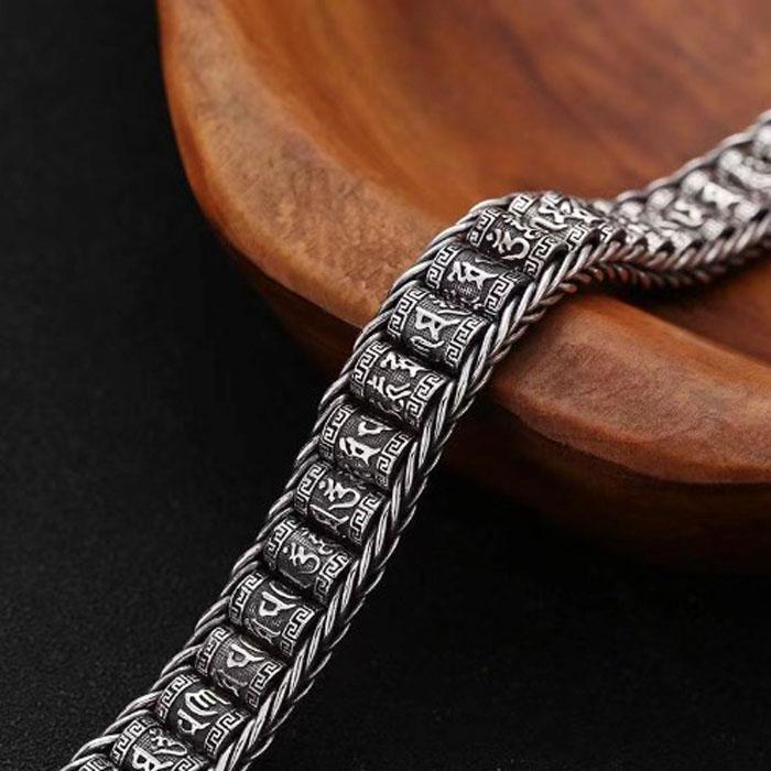 シルバーアクセサリー SILVER925 ローラー 中華回紋 六字真言 厄除け