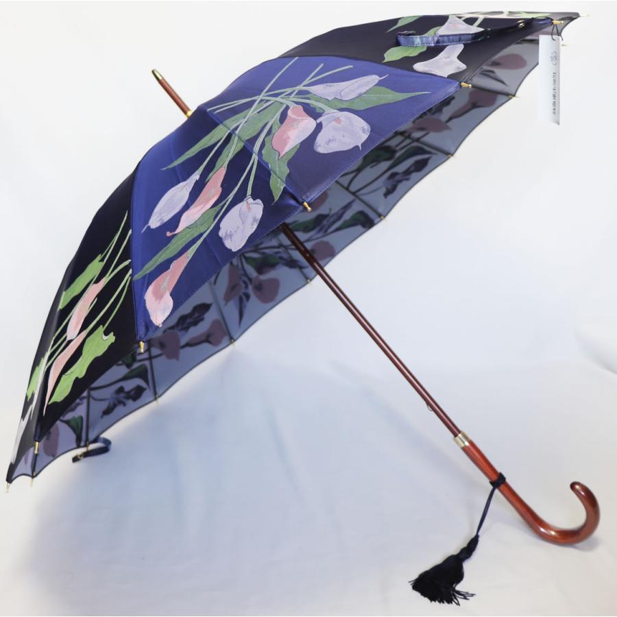 新品　タグ付　前原光榮商店　傘　カーボン骨　タッセル付　寒竹 令和元年新作のカーボン骨の雨傘！前原光榮商店「前原傘 カーボン骨 花