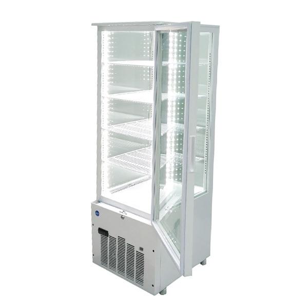 業務用 4面ガラス冷蔵ショーケース 片面扉 282L JCMS-290 冷蔵 保冷庫