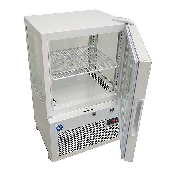 業務用 4面ガラス冷蔵ショーケース 片面扉 41L JCMS-41 冷蔵 保冷庫 代