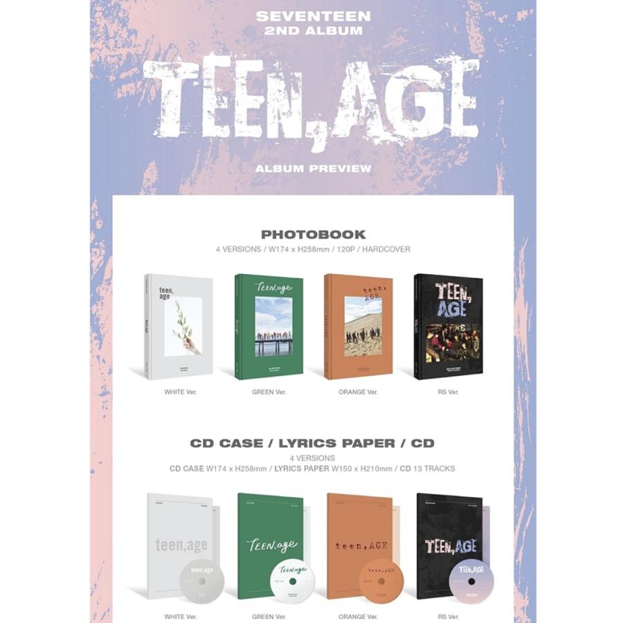 和訳選択】SEVENTEEN TEEN AGE 2ND ALBUM セブンティーン 正規 2集