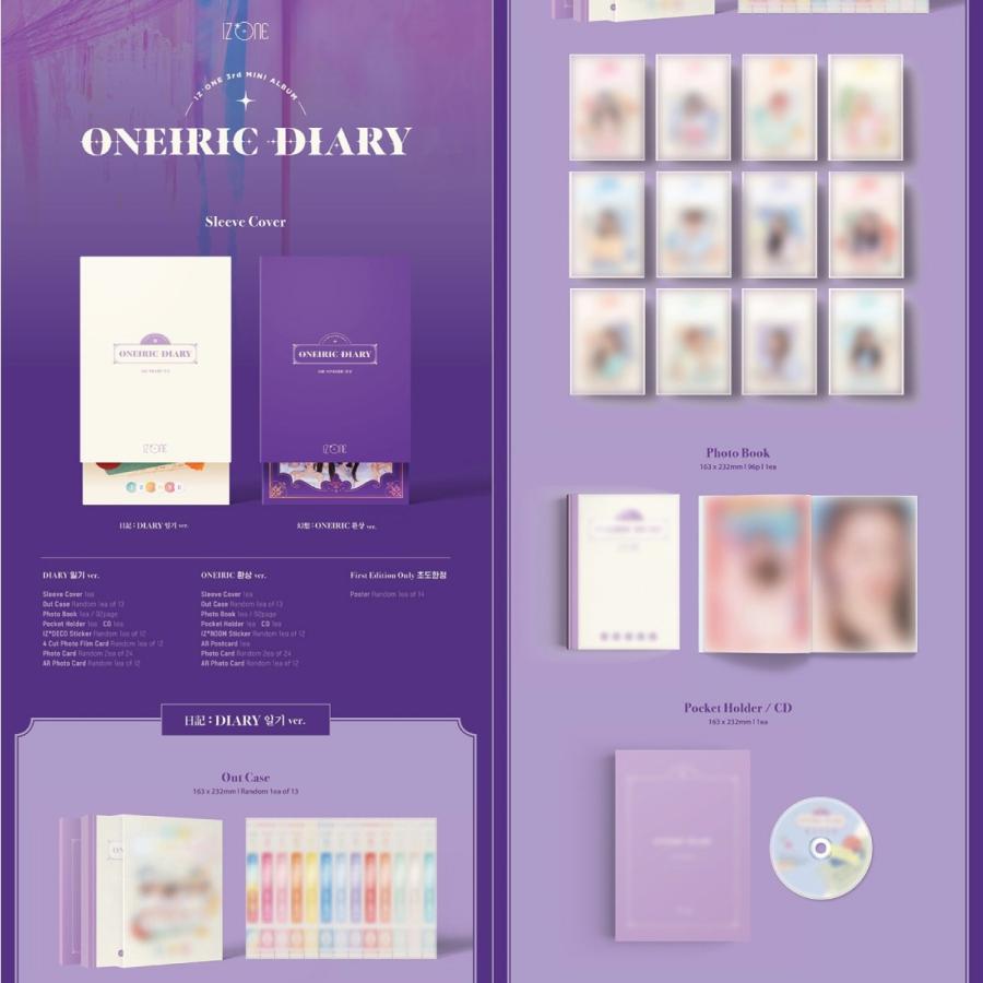 3種セット】【和訳選択】IZ*ONE ONEIRIC DIARY 幻想日記 3RD MINI