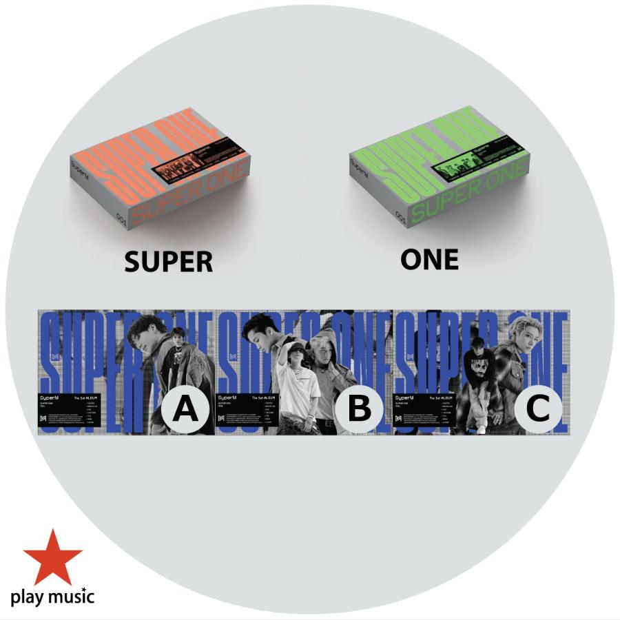 【VER選択】【アジア盤】【和訳選択】SUPERM SUPER ONE 1ST FULL ALBUM SUPER M 正規 1集（Yahoo!・playmusic）