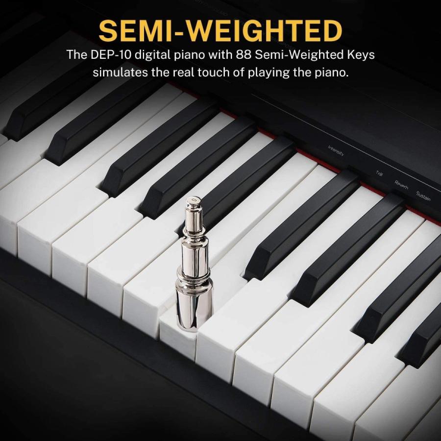 Donner 電子ピアノ 88鍵盤 ピアノタッチ感 3本ペダル パワーサプライ