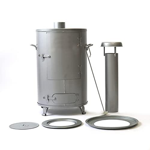 サンカ クッキングストーブ シルバー (幅46×奥行51×高さ118cm) OS-0673 防災 キャンプ アウトドア 