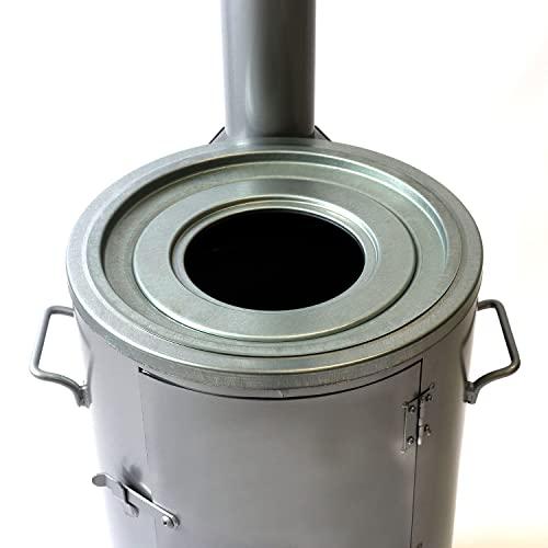 サンカ クッキングストーブ シルバー (幅46×奥行51×高さ118cm) OS-0673 防災 キャンプ アウトドア 