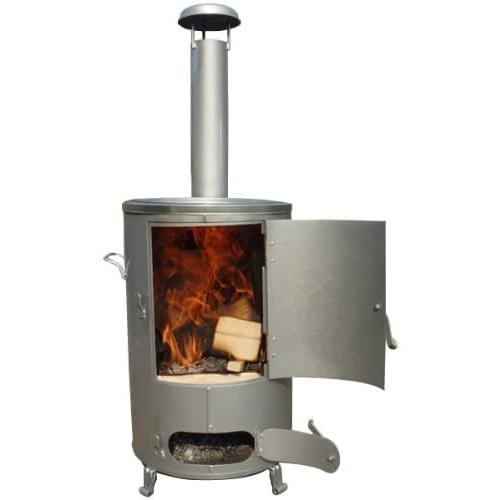 サンカ クッキングストーブ シルバー (幅46×奥行51×高さ118cm) OS-0673 防災 キャンプ アウトドア 