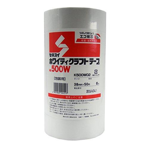 セキスイ　ホワイティクラフトテープ　#500W　(1ケース60巻入)　K500W02　38mm×50m