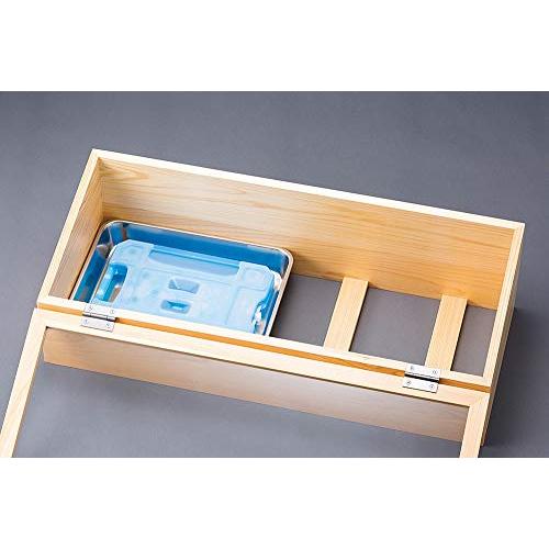 [大特価] ヤマコー 日本製 桧 ネタ箱 傾斜型 目皿・ステンレスバット付 (長) 69.2×29.5×20.5cm 業務用 木製 白木 35626 【1010199330】(36525円)