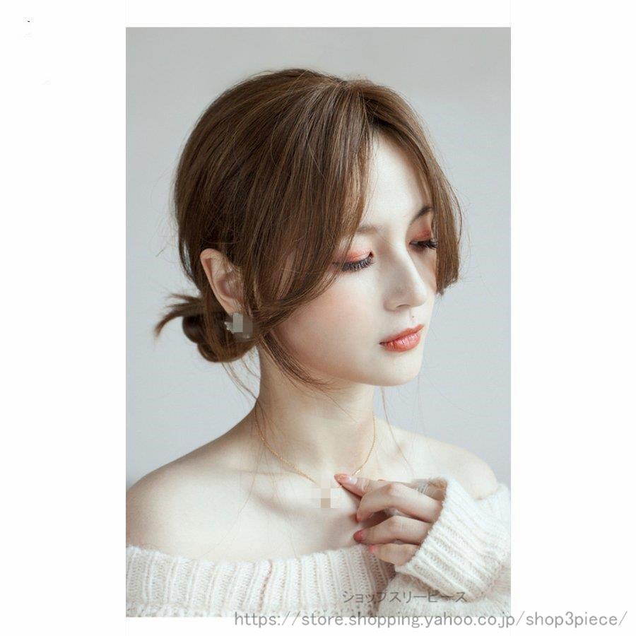 2color 3D構造部分ウィッグ ヘアピース 女性 ウイッグ かつら 付け毛