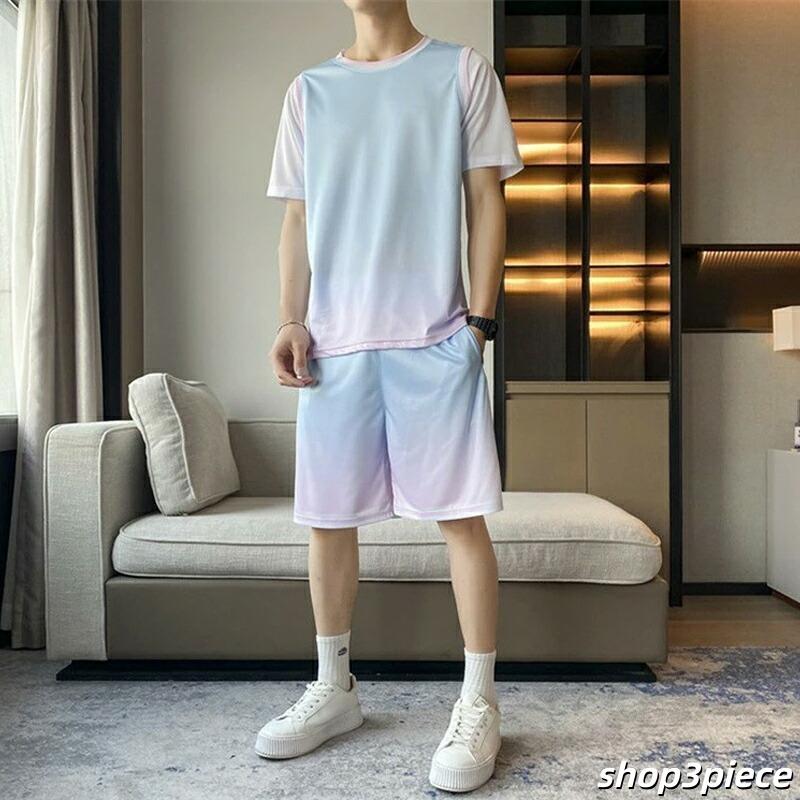 バスケット服 セットアップ メンズ 半袖 上下セット ハーフパンツ
