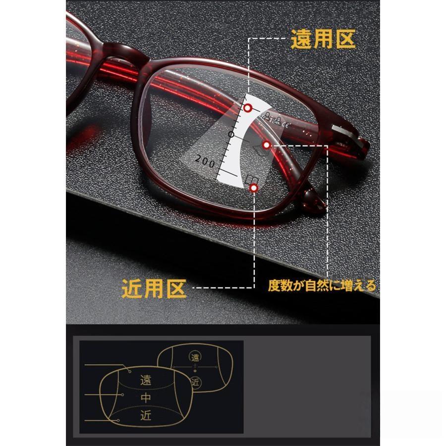 老眼鏡 遠近両用 ブルーライトカット シニアグラス ピントグラス