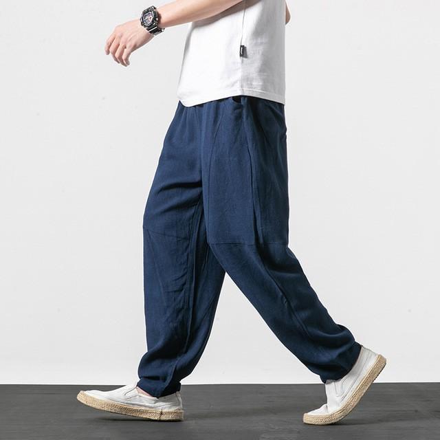 【Y's for men】ワイズフォーメン　麻ワイドパンツ サルエルパンツ メンズ リネンパンツ ワイドパンツ サルエルパンツ 涼しいズボン 麻
