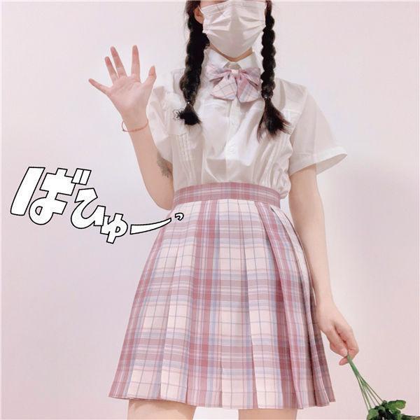 JK制服 セーラー服 上下セット チェック柄 半袖 リボン 女子高生 jk 制服 セット コスプレ セーラー服 衣装 スカート コスチューム｜shop3piece｜09