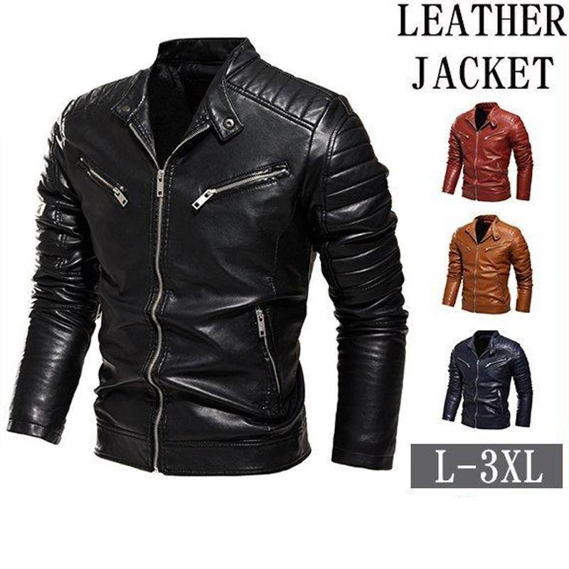 バイクジャケット メンズ ライダースジャケット 革ジャケット レザー