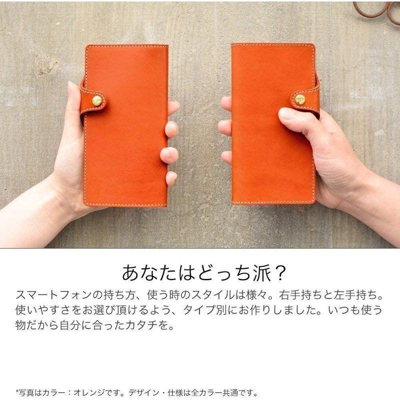 100％品質 用 7 8 SE iPhone HUKURO ケース オレンジ 左手持ち レザー 