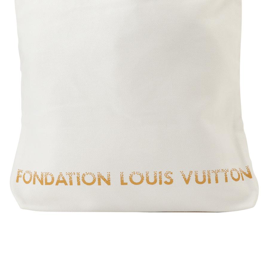 Fondation Louis Vuitton フォンダシオン ルイヴィトン ルイヴィトン美術館キャンバスバッグ ホワイト ポケット付｜shop55｜08