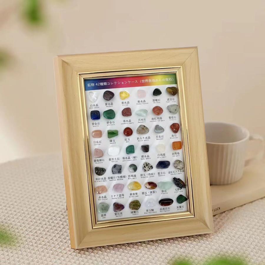 鉱石 鉱物 宝石 岩石 標本 42種セット 天然石 原石 図鑑 コレクション