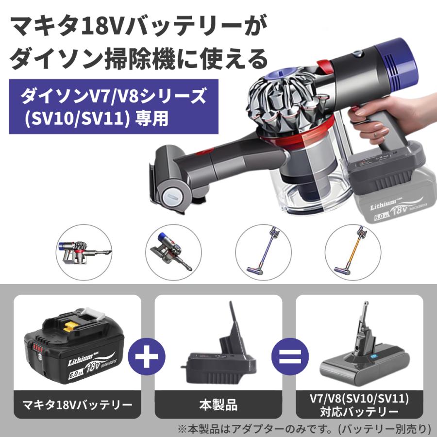Longsafe ダイソン 互換品 Dyson V7/V8 マキタ makita 変換 アダプター