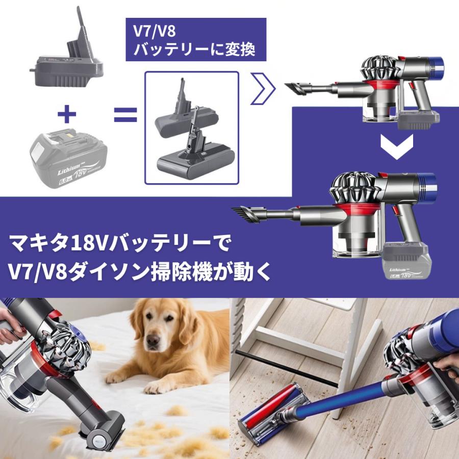 Longsafe ダイソン 互換品 Dyson V7/V8 マキタ makita 変換 アダプター