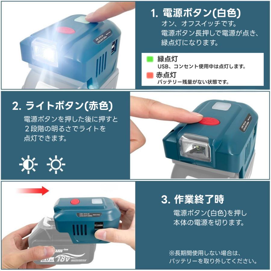 Longsafe マキタ 互換品 充電式 インバーター 防災 ポータブル 電源