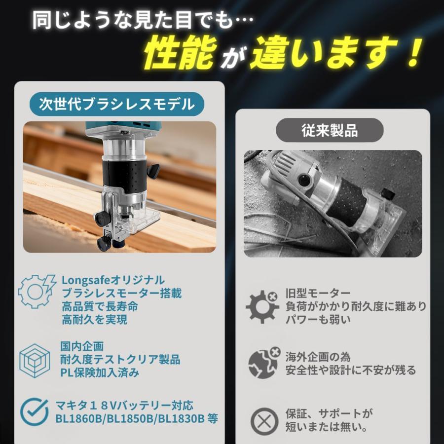 マキタ トリマー バッテリー、ビットセット 新品未使用 Longsafe マキタ 互換品 makita 充電式 トリマー 木工 DIY ルーター