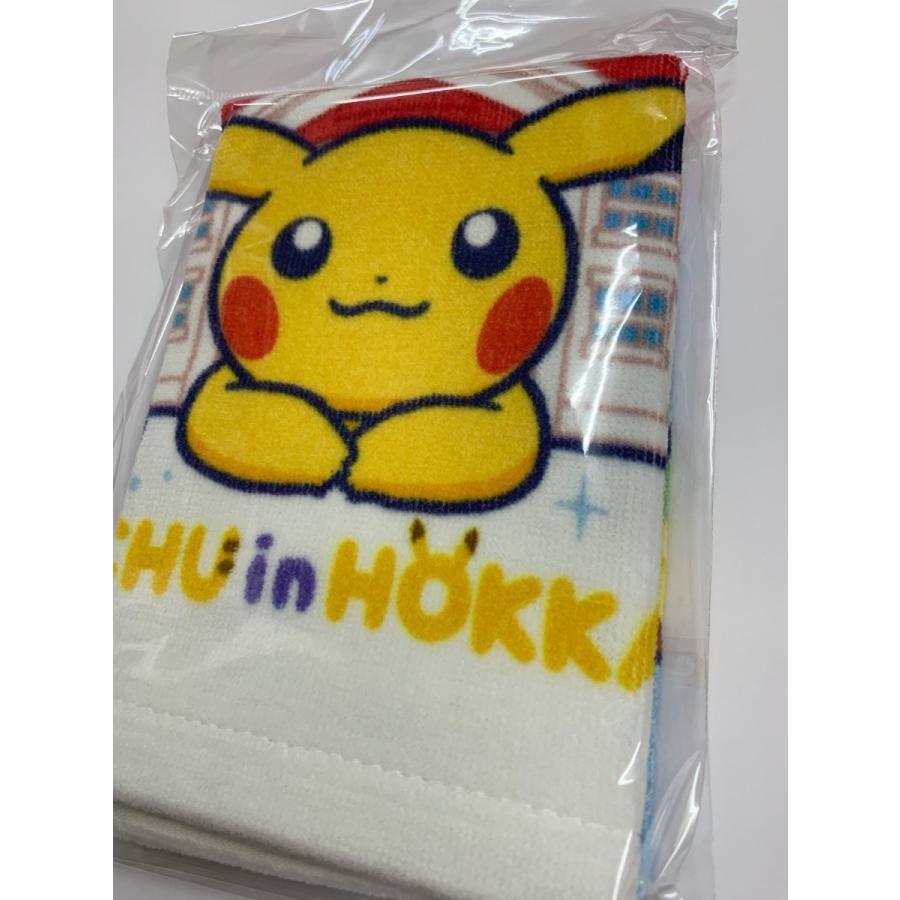 ご当地ピカチュウ 北海道限定 ハンドタオルさっぽろ時計台 : 北海道 