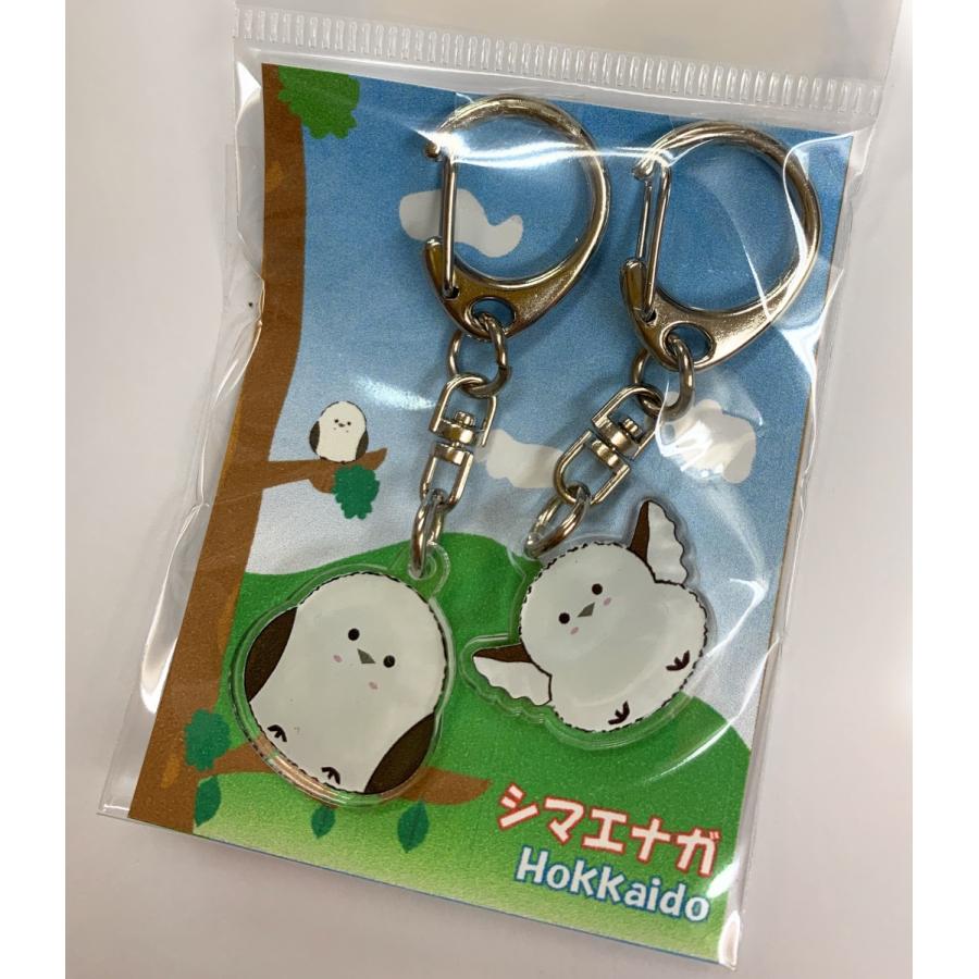 シマエナガ HOKKAIDO☆ミニアクリルキーホルダー 2個セット シマエナガ HOKKAIDO☆ミニアクリルキーホルダー 2個セット