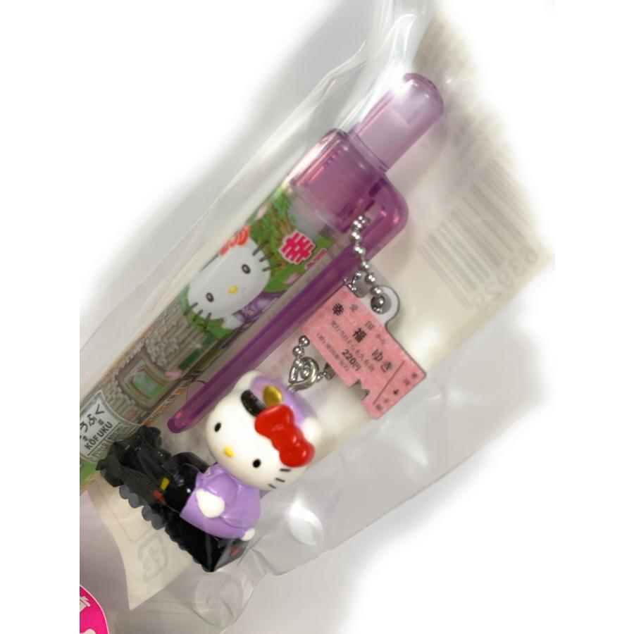 ご当地キティ北海道幸福行クローバーなどシャーペン ご当地キティ 北海道限定 幸福駅行 SL駅長キティシャープペン 切符タグ