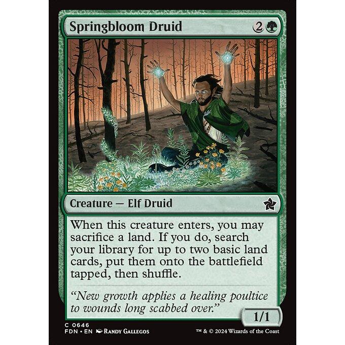 MTG □緑/英語版□(646)《春花のドルイド/Springbloom Druid