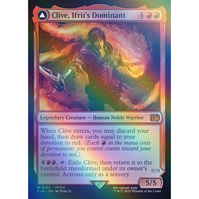 mtg 稀少エラー プロモFOIL イフリートのドミナント、クライヴ fin MTG □赤/英語版□ 《(133)《イフリートのドミナント、クライヴ/Clive
