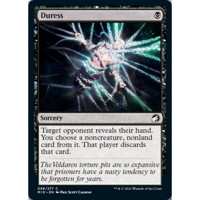 MTG □黒/英語版□ 《強迫/Duress》イニストラード真夜中の狩り MID 