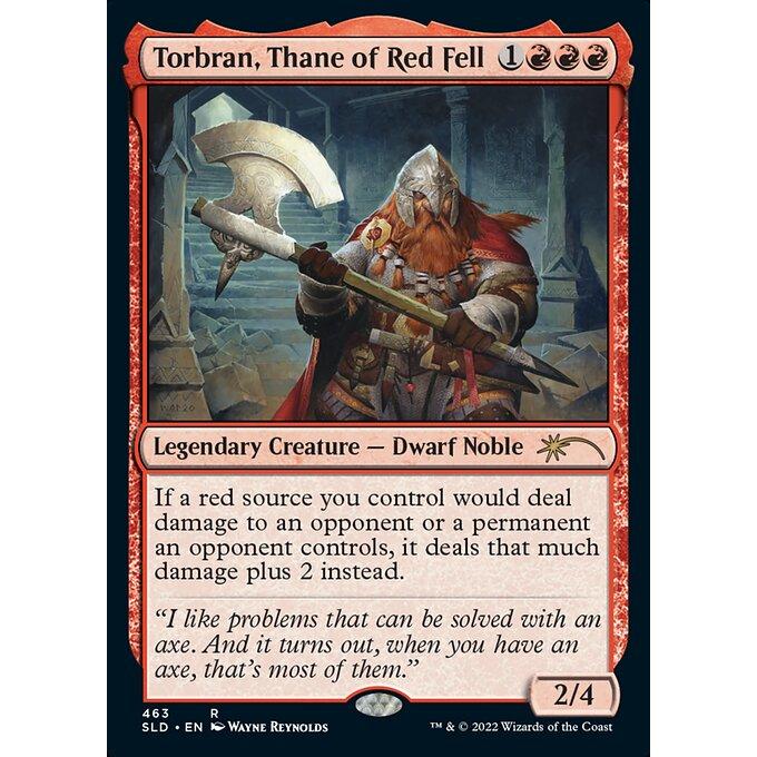 MTG 赤/英語版 《朱地洞の族長、トーブラン/Torbran, Thane of Red Fell》 Secret Lair SLD