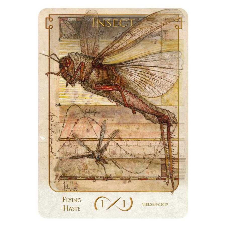 ワームトークン　Nielsen Token Wurm Token (3/3 - Deathtouch) • Terese Nielsen Art