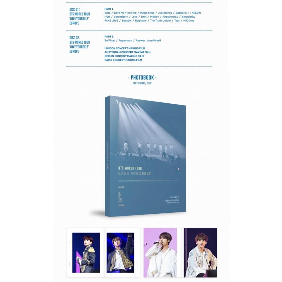 BTS WORLD TOUR [LOVE YOURSELF] NEW YORK/EUROPE DVD (CODE ALL) 韓国 