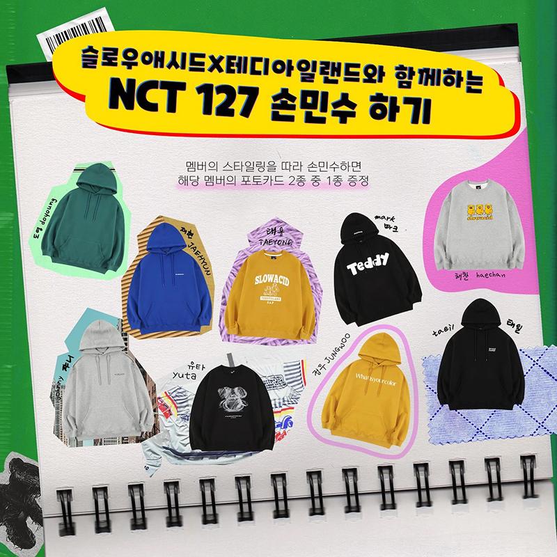 2 - NCT127 HOODIE SWEAT SHIRT フォトカード付き 【SLOWACID X TEDDY ISLAND】公式グッズ 送料無料｜shopandcafeo｜03