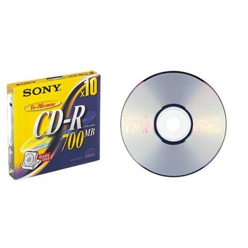 SONY 10CDQ80DNC CD-Rメディア(10枚、ノンプリンタブル)