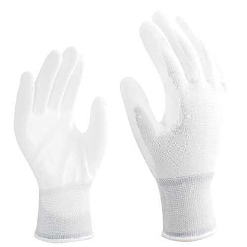 [エース]　[100双(10双×10)]　作業手袋　ホワイト　13ゲージ　No.1761　ウレタン背抜き手袋　Mサイズ